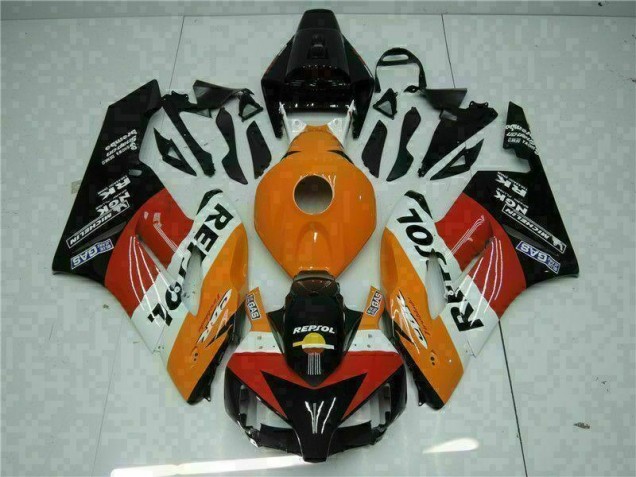 CBR 1000 RR 2004-2005 Motorrad Verkleidung - Orange Schwarz Repsol