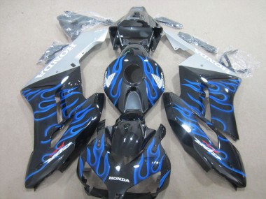 CBR 1000 RR 2004-2005 Motorrad Verkleidungen - Schwarze Blau Flamme