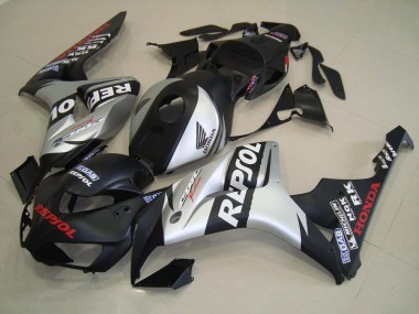 CBR 1000 RR 2006-2007 Motorrad Verkleidungen - Matt Schwarz Silber Repsol