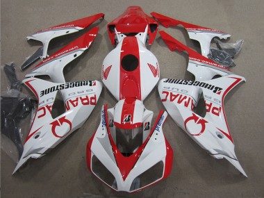 CBR 1000 RR 2006-2007 Motorrad Verkleidungen - Weiß Rot PRAMAC