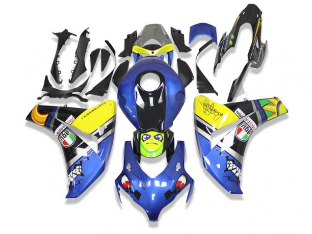 CBR 1000 RR 2008-2011 Motorrad Verkleidungen - Blau Hai