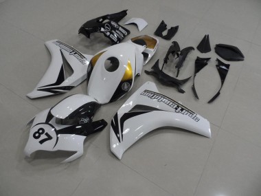 CBR 1000 RR 2008-2011 Motorrad Verkleidungen - Weiß Und Schwarz 87