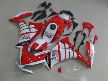 CBR 1000 RR 2012-2016 Motorrad Verkleidungen - Rot mit Weiß Wing