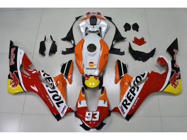 CBR 1000 RR 2017-2023 Motorrad Verkleidungen - Repsol 93 Rot Bull