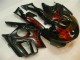 CBR 600 F3 1995-1998 Motorrad Verkleidung - Schwarz rote Flamme