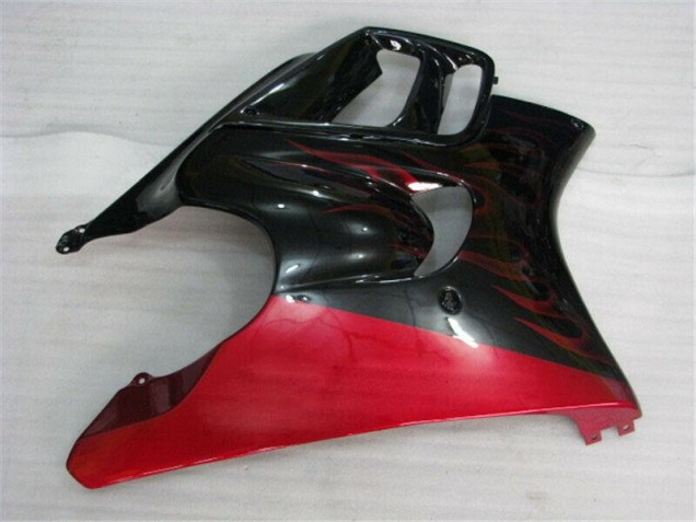 CBR 600 F3 1995-1998 Motorrad Verkleidungen - Schwarz rote Flamme