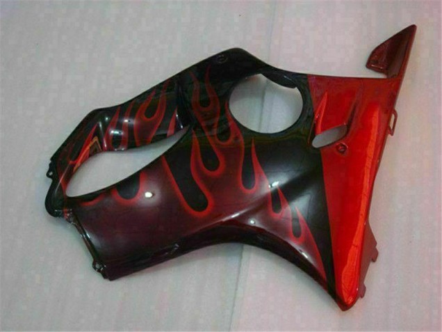 CBR 600 F4i 2004-2007 Motorrad Verkleidungen - Rot Flamme