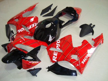 CBR 600 RR 2003-2004 Motorrad Verkleidungen - Schwarz Spider Man Repsol