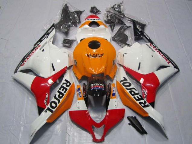 CBR 600 RR 2009-2012 Motorrad Verkleidungen - Orange Rot Weiß Repsol