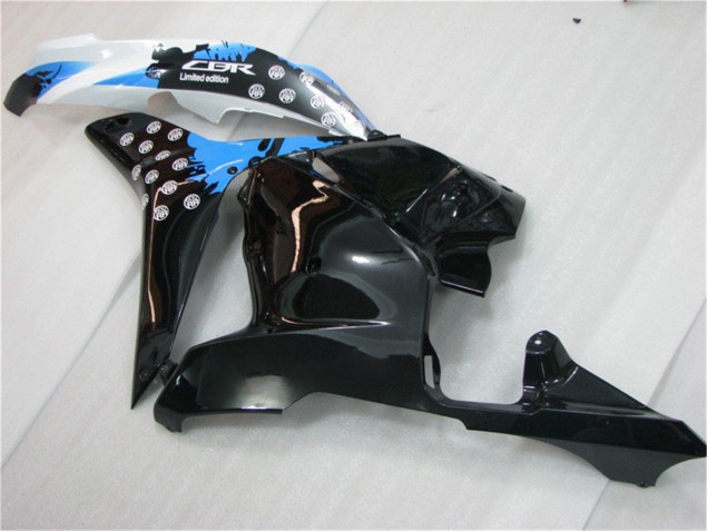 CBR 600 RR 2009-2012 Motorrad Verkleidungen - Schwarz Weiß Blau