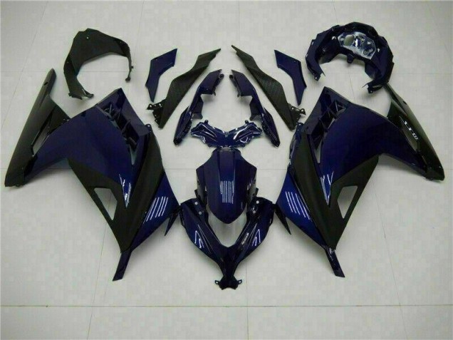 EX300 2013-2016 Motorrad Verkleidungen - Blau Schwarz