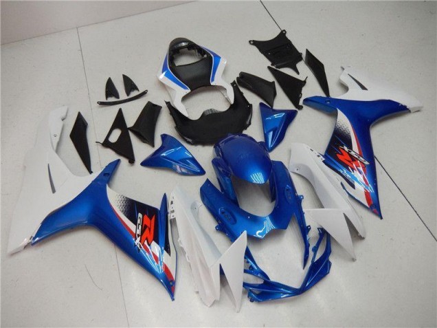 GSXR 600 / 750 K11 2011-2024 Motorrad Vollverkleidung - Blau Weiß