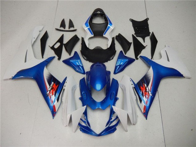 GSXR 600 / 750 K11 2011-2024 Motorrad Vollverkleidung - Blau Weiß