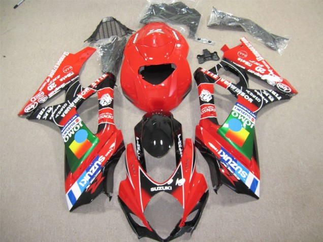 GSXR 600 K4 2004-2005 Motorrad Verkleidungen - Rot Schwarz