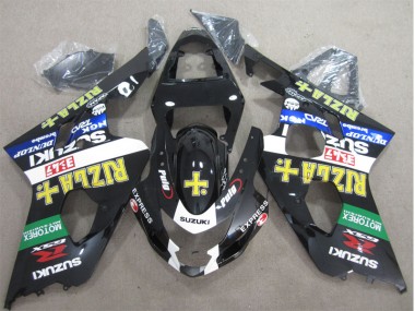 GSXR 600 K4 2004-2005 Motorrad Verkleidungen - Schwarz Gelb Rizla