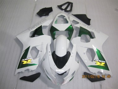 GSXR 600 K4 2004-2005 Motorrad Verkleidungen - Weiß Grün