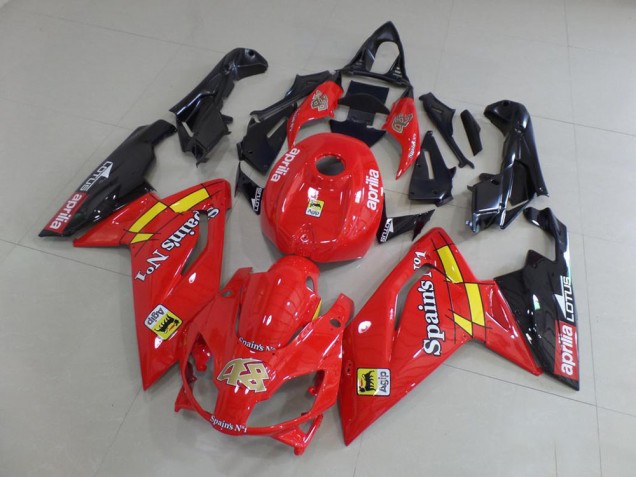 RS 125 2006-2011 Motorrad Verkleidungen - Rot und Schwarz