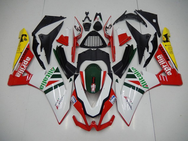 RSV4 2009-2015 Motorrad Verkleidungen - Weiß Rot Alitalia