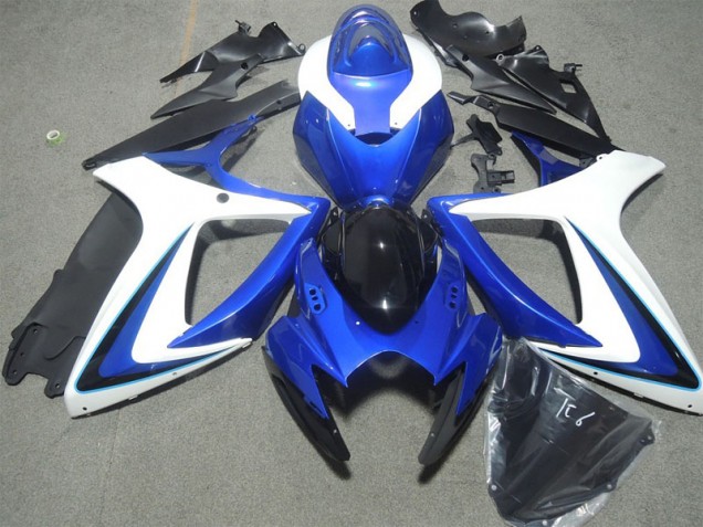 ZX10R 2006-2007 Motorrad Verkleidungen - Blau Weiß